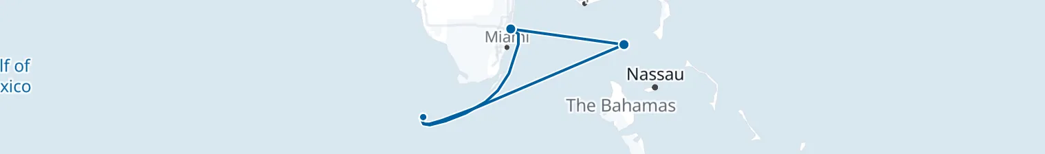 Route map of Sandy Swift – Key West & CocoCay