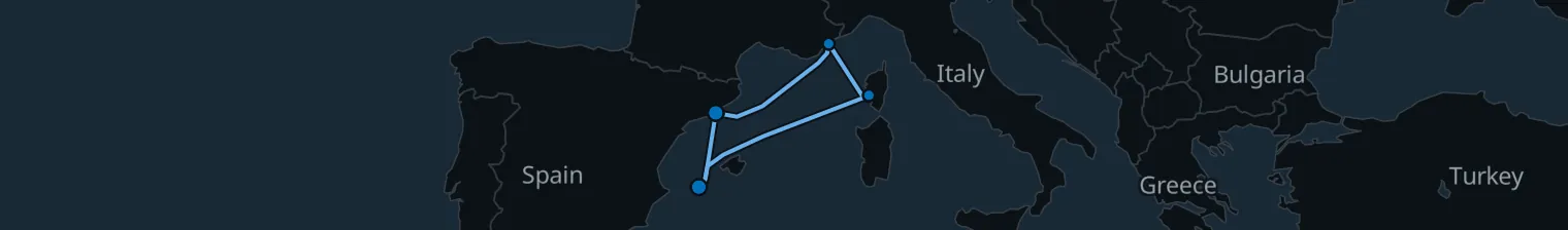 Route map of Saffron & Salt – Mediterranean’s Hidden Corners