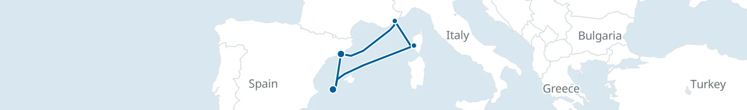 Route map of Saffron & Salt – Mediterranean’s Hidden Corners