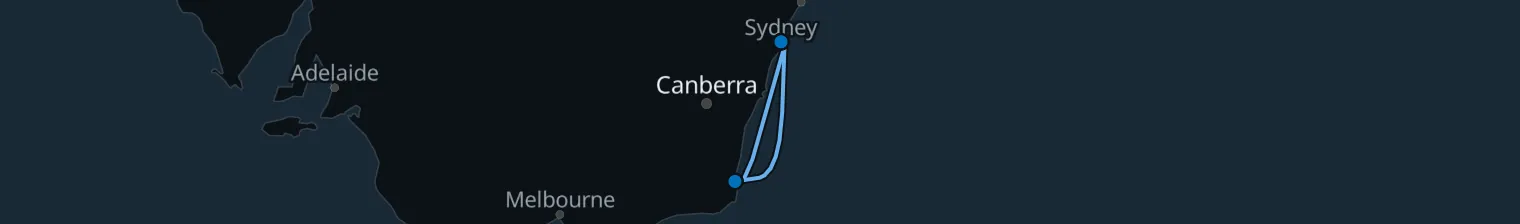 Route map of Dusk Harbour Dash – Eden’s Edge
