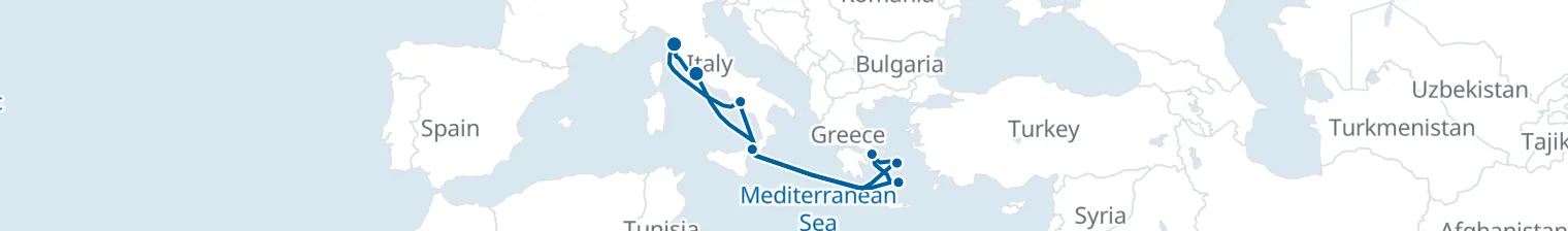 Route map of Island Spire & Tyrrhenian Veins – Eternal City
