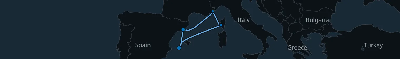 Route map of Saffron & Salt – Mediterranean’s Edge