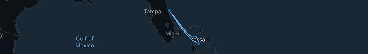 Route map of Limelight Lasso – Nassau & CocoCay