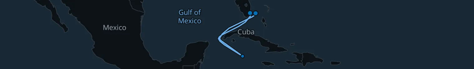 Route map of Siren’s Reef – Caribbean’s Hidden Pulse