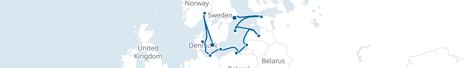 Route map of Nordic Tideweave – Baltic’s Hidden Loom
