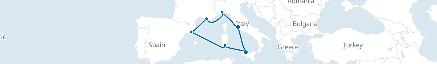 Route map of Terracotta & Tapas – Barcelona & Marseille