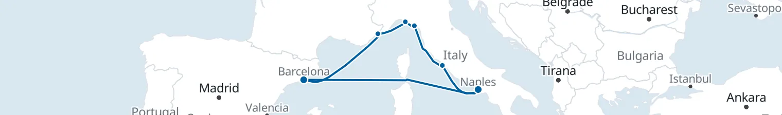 Route map of Salt & Citrus – Ligurian Riviera