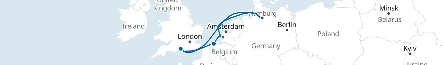 Route map of Tideweave – North Sea Loop