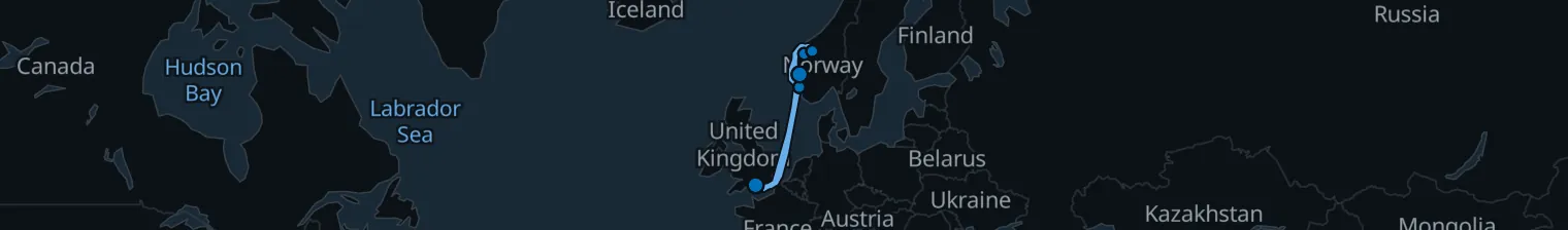 Route map of Fjords’ Whisper – Norway’s Wild Heart