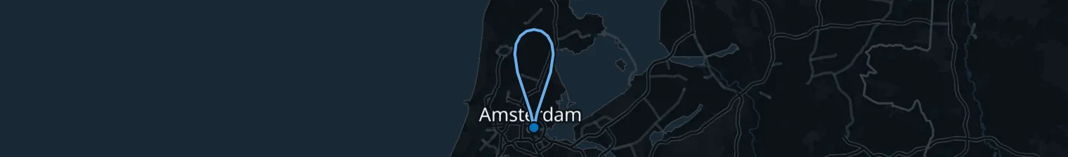 Route map of Canal Chimes – Amsterdam