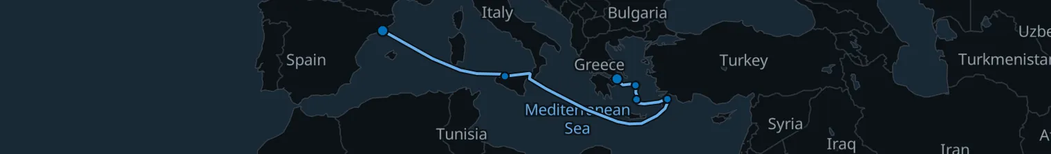 Route map of Sunken Temples & Olive Groves – Aegean’s Hidden Spine