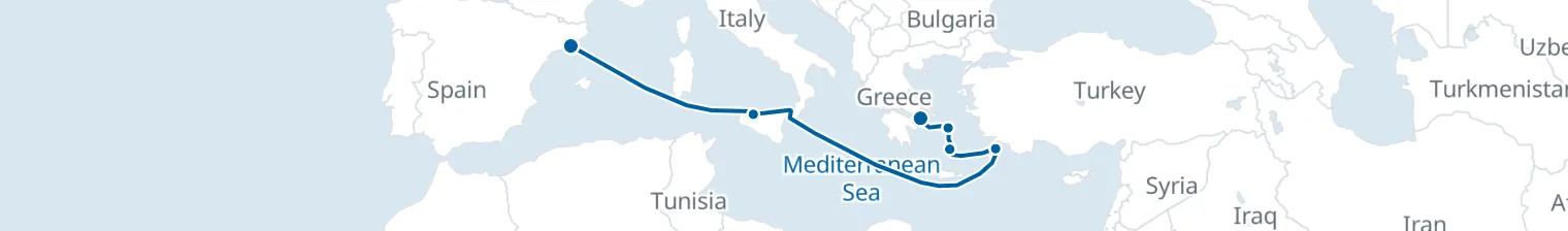 Route map of Sunken Temples & Olive Groves – Aegean’s Hidden Spine