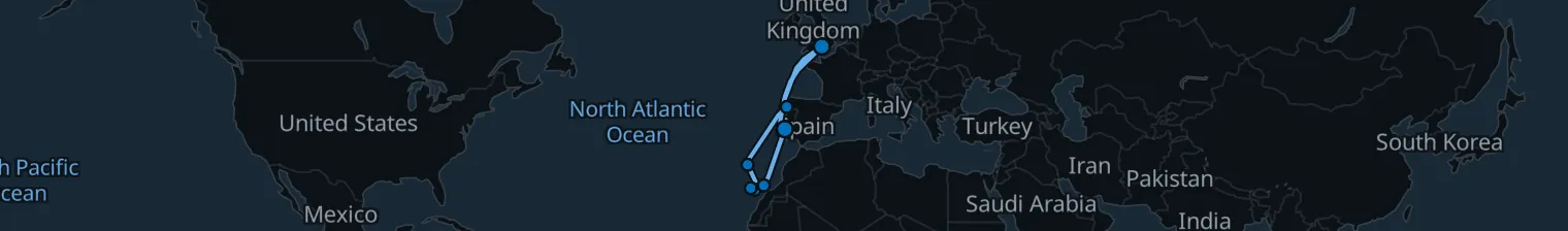 Route map of Saffron Spice Run – Canary Islands & Madeira