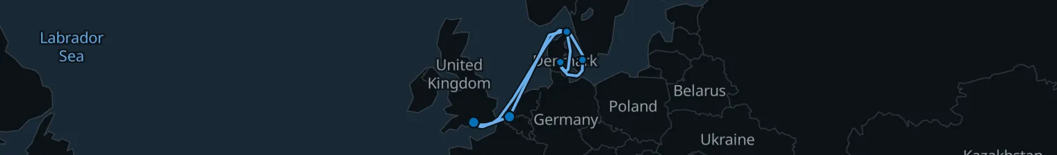 Route map of Lighthouse Lanterns – Baltic’s Silver Shore