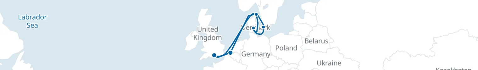 Route map of Lighthouse Lanterns – Baltic’s Silver Shore