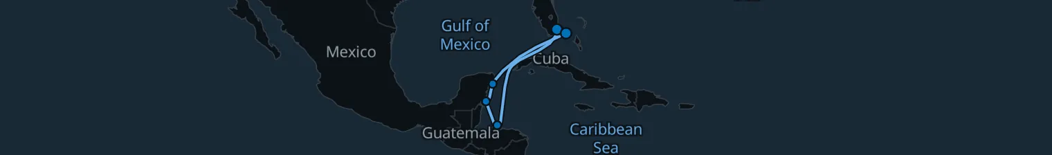 Route map of Siren’s Lullaby – Caribbean’s Secret Lagoons