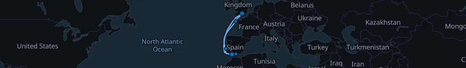 Route map of Moonshadow Passage – Atlantic’s Hidden Coast
