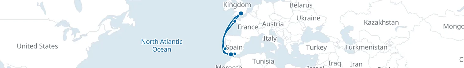 Route map of Moonshadow Passage – Atlantic’s Hidden Coast