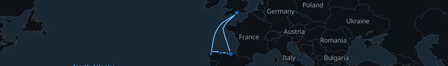 Route map of Tide’s Embrace – Spain’s Silver Coast