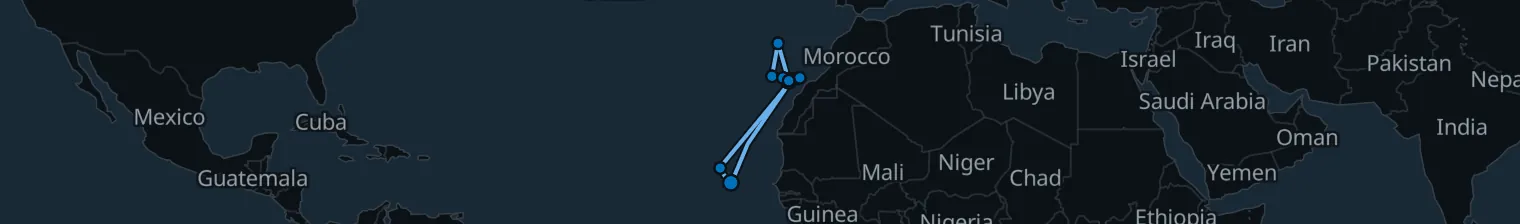 Route map of Island Tide – Canary Whirl & Cape Verde