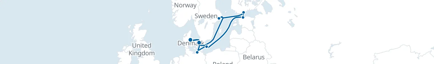 Route map of Nordic Current – Baltic’s Hidden Currents