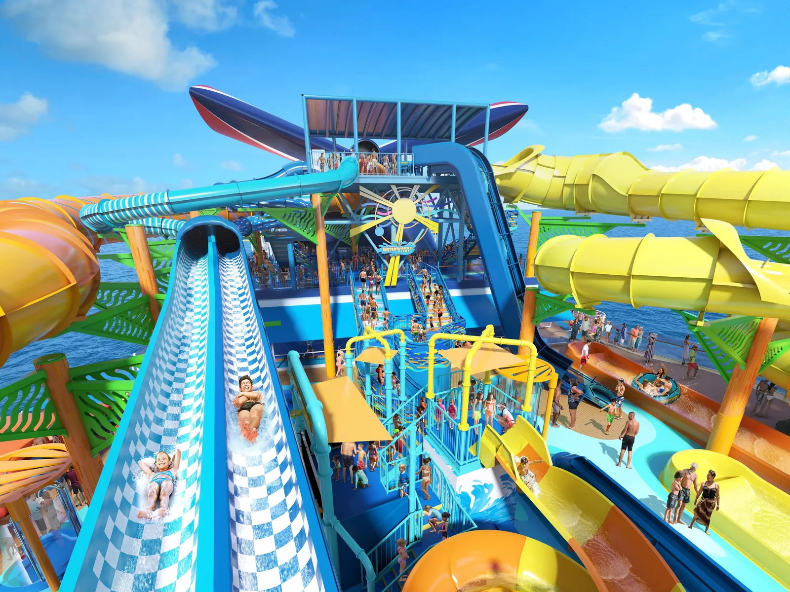 Racing Currents waterslide on Carnival Festivale