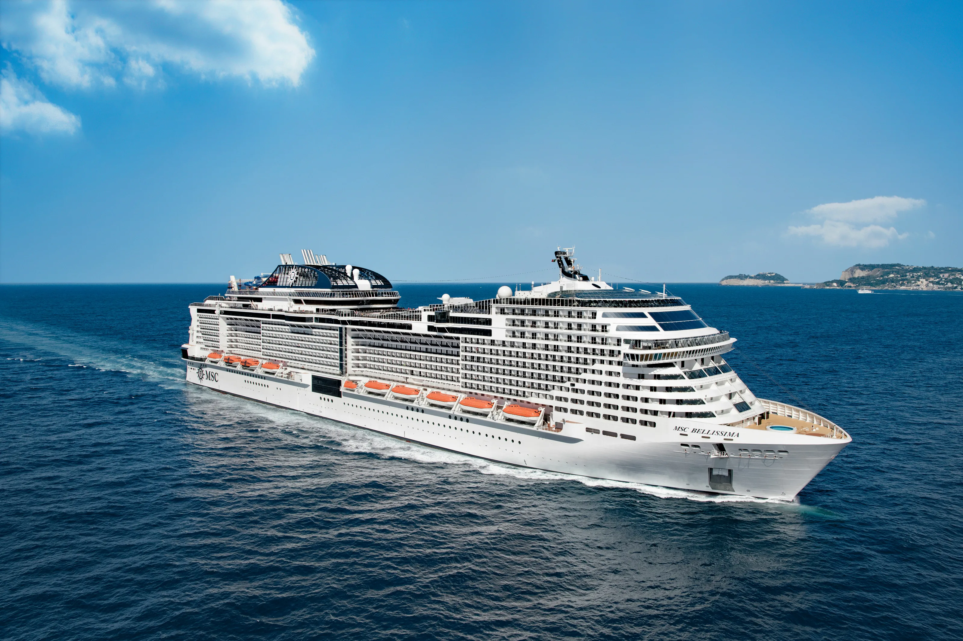 MSC Bellissima at sea