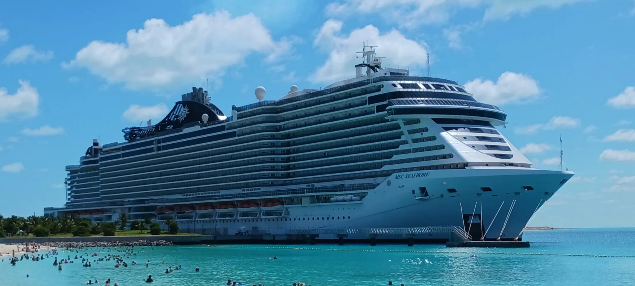 MSC Seashore at sea