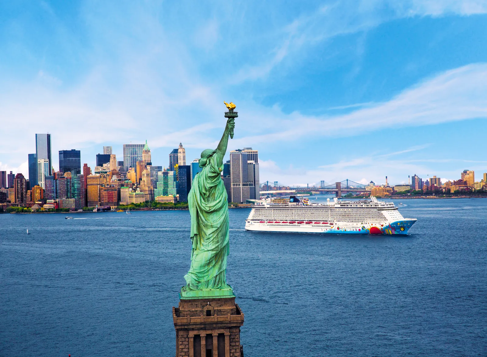 Aerials - Statue of Liberty - New York