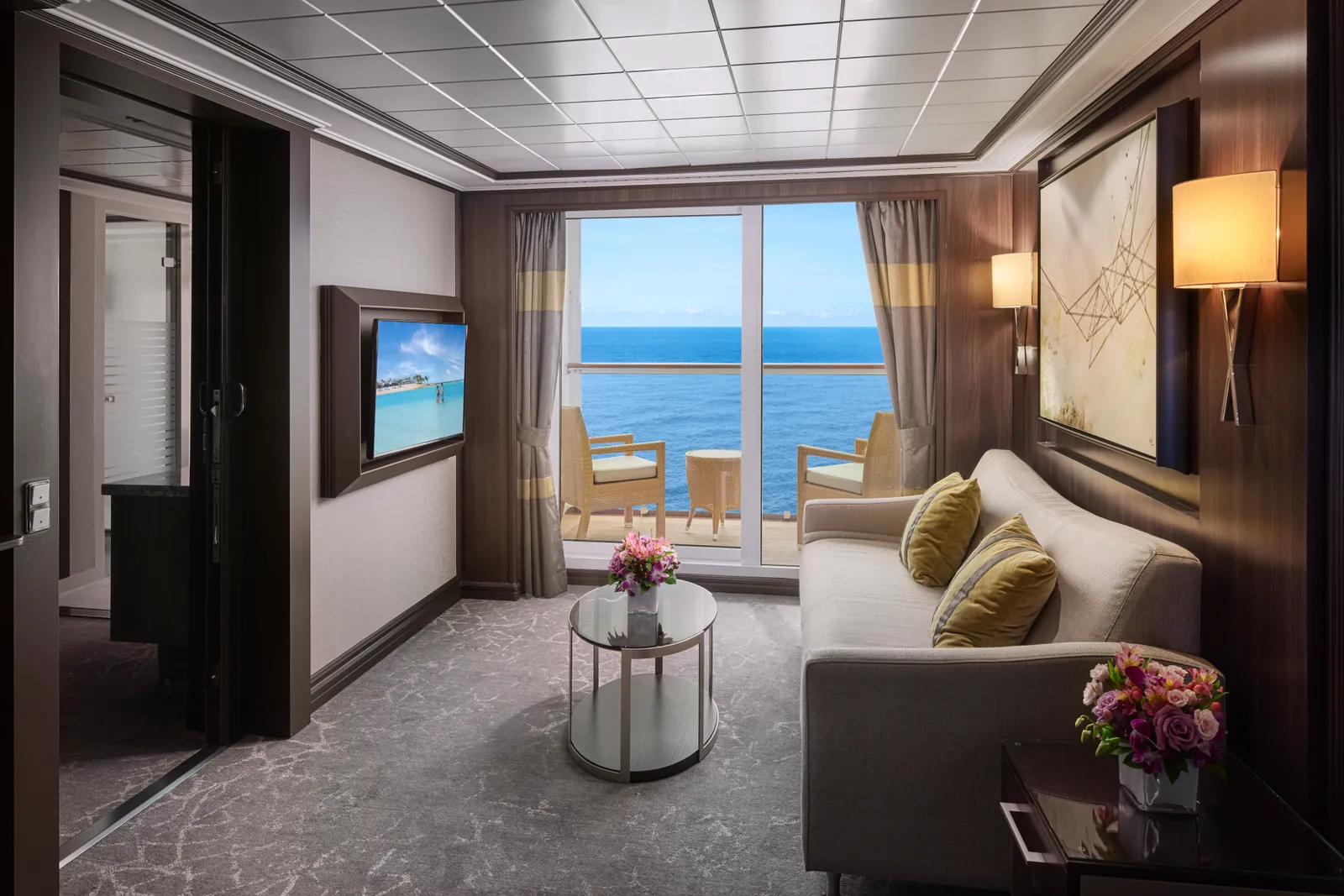 The Haven 2-Bedroom Family Villa with Balcony Living Room