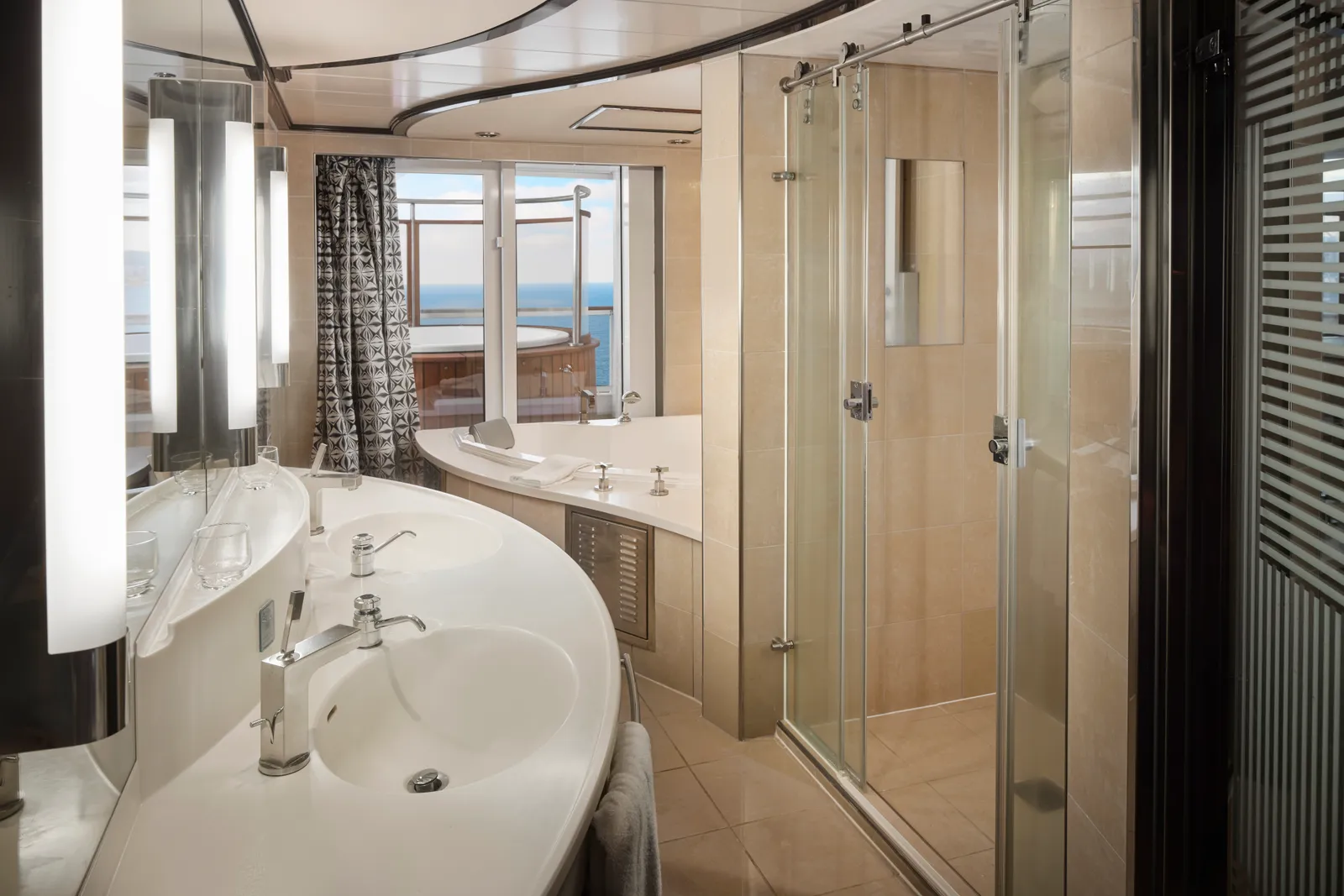 Pride of America - Deluxe Owner's Suite with Large Balcony Master Bedroom